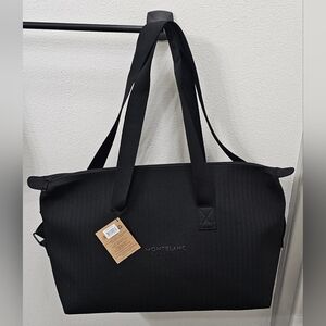 Montblanc Black Striped Weekend Duffel Bag *NWT*